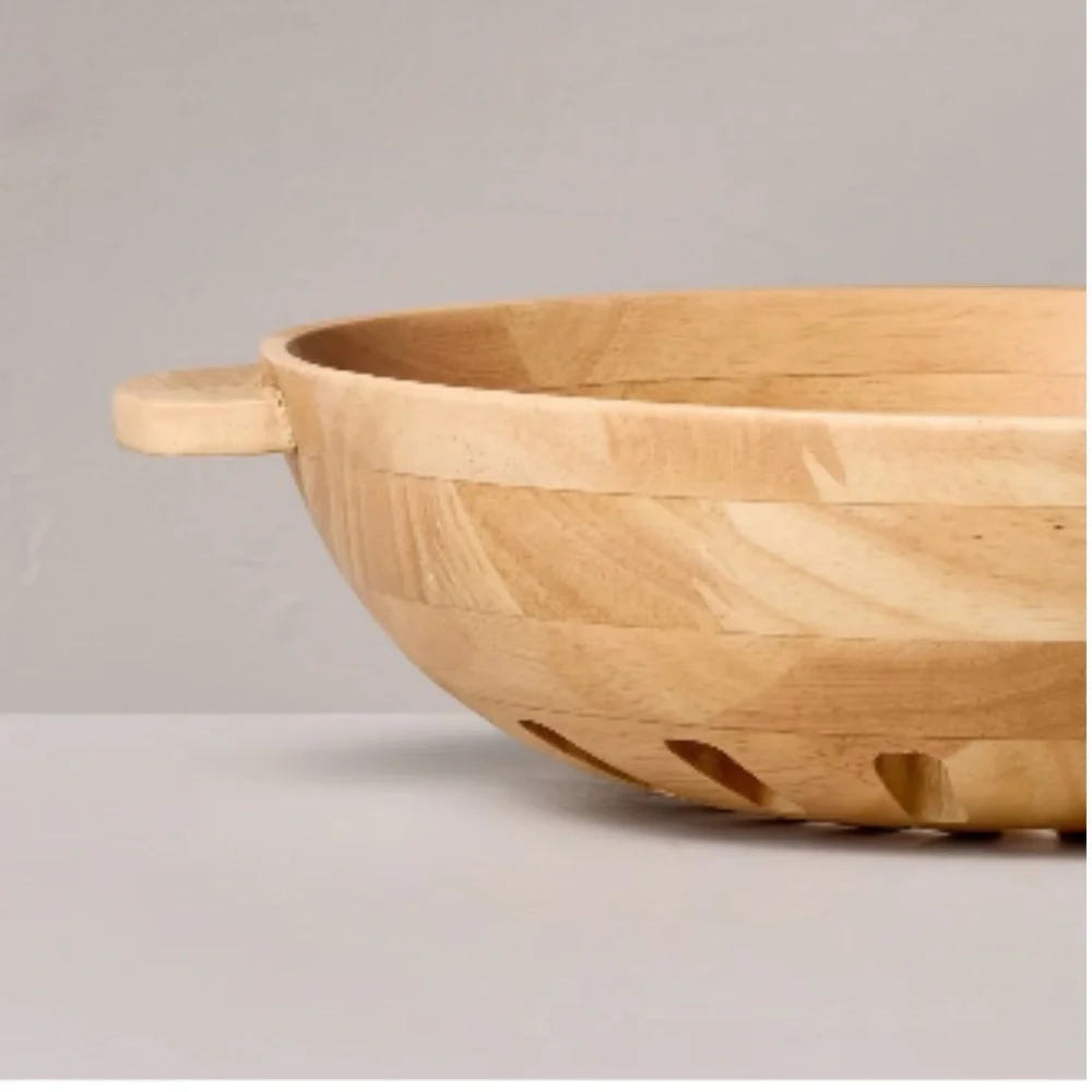 NWT Hearth & Hand with Magnolia 42oz Wooden Harvest Bowl Natural